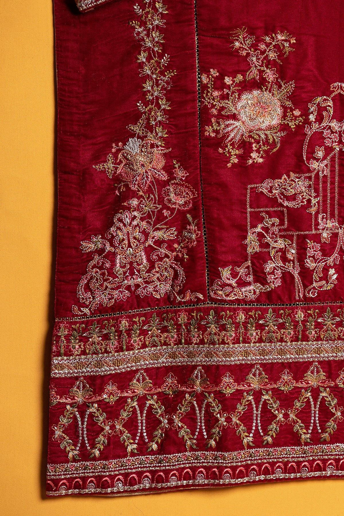 "FREDERICA" Embroidered Velvet Shirt - Image 3