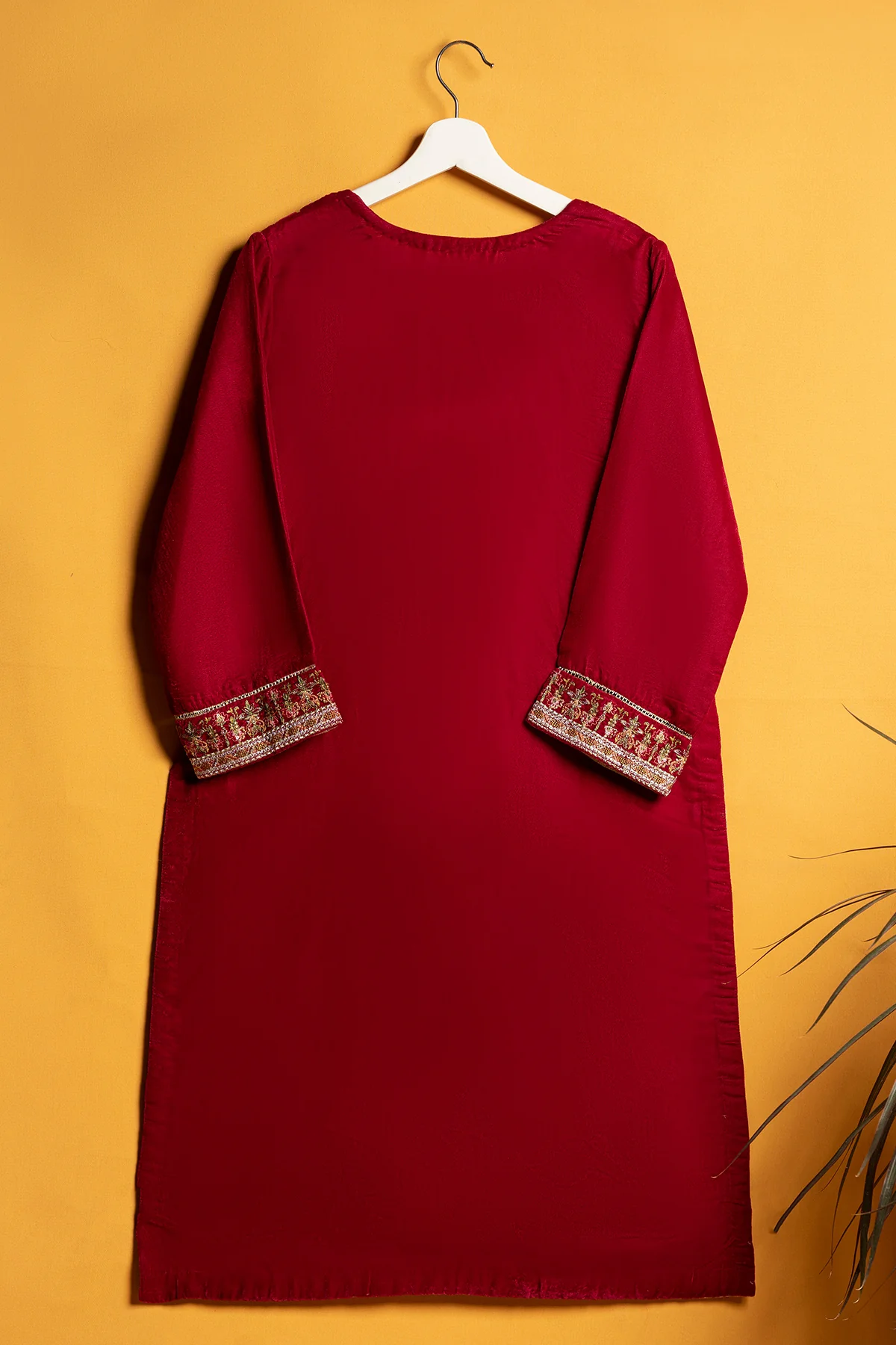 "FREDERICA" Embroidered Velvet Shirt - Image 4