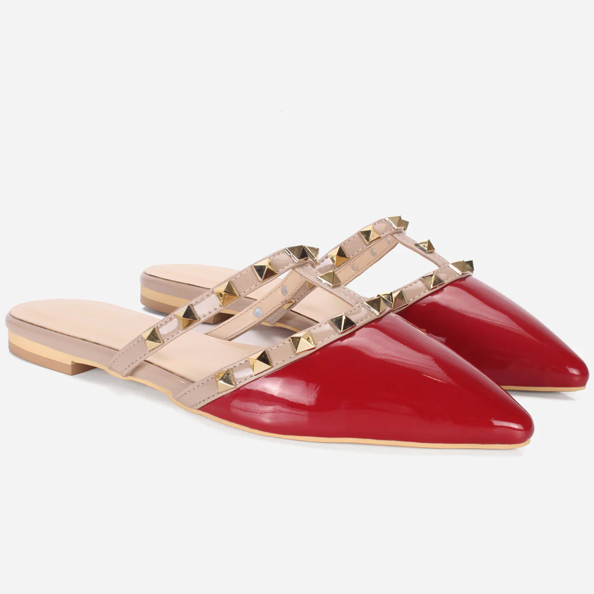 Womens "FRIDA" Adorned Pointed Slide In Slipper - Image 2