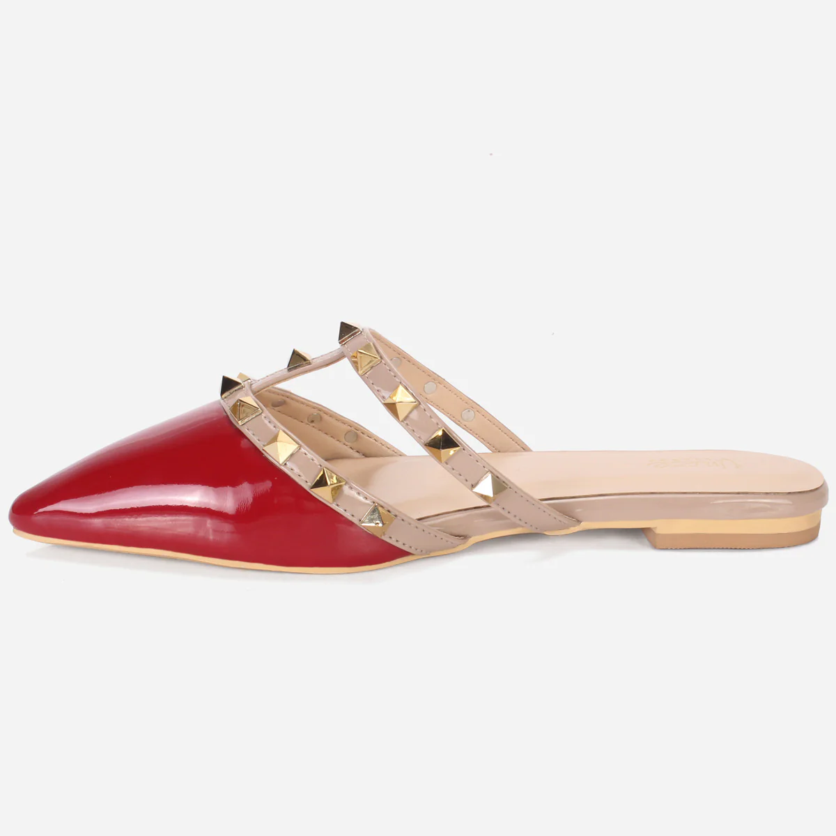 Womens "FRIDA" Adorned Pointed Slide In Slipper - Image 3