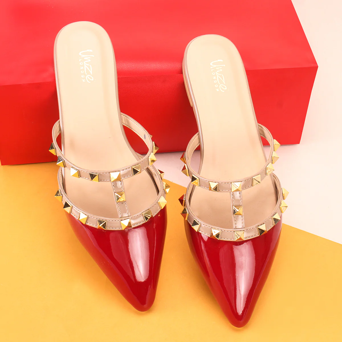 Womens "FRIDA" Adorned Pointed Slide In Slipper - Image 6