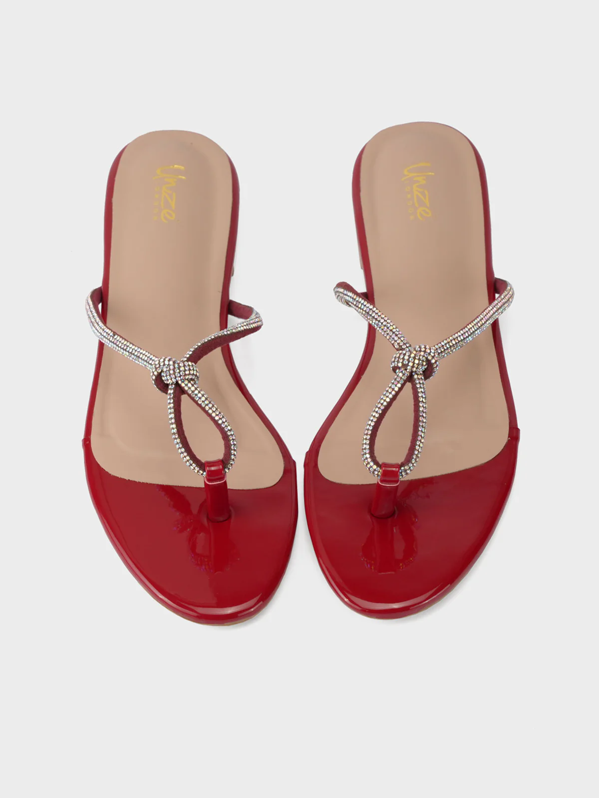 Womens "FUXIA" Embellished Flat Slippers - Image 4