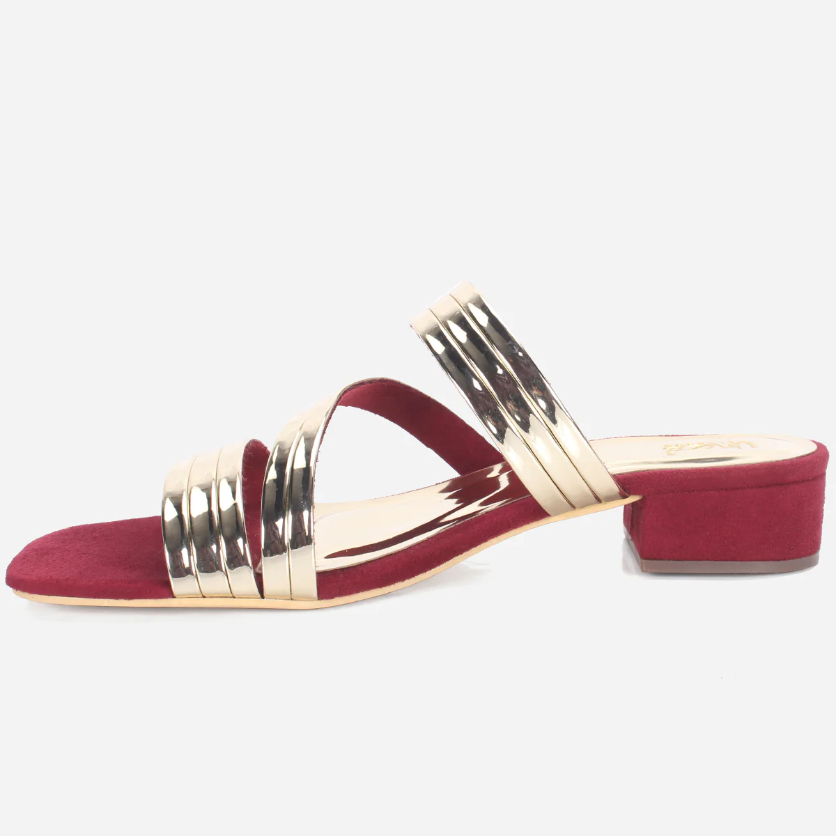 Womens "GIANA" Shimmery Summer Flat Slippers - Image 3