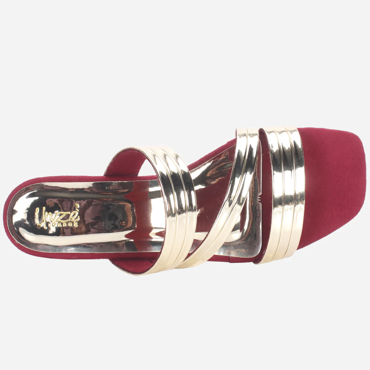 Womens "GIANA" Shimmery Summer Flat Slippers - Image 4