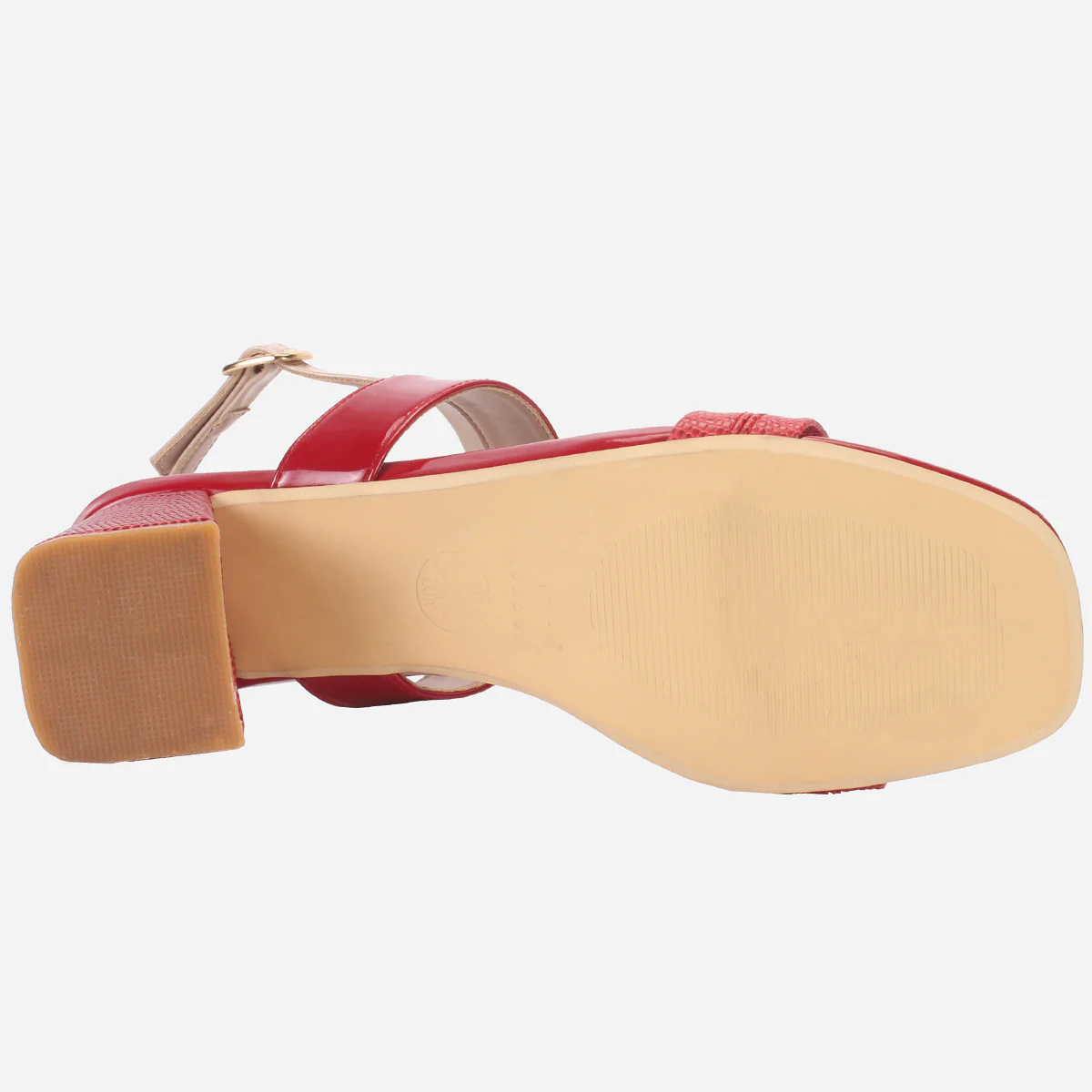 Womens "GLAZIA" Patent Block Heel Sandals - Image 5
