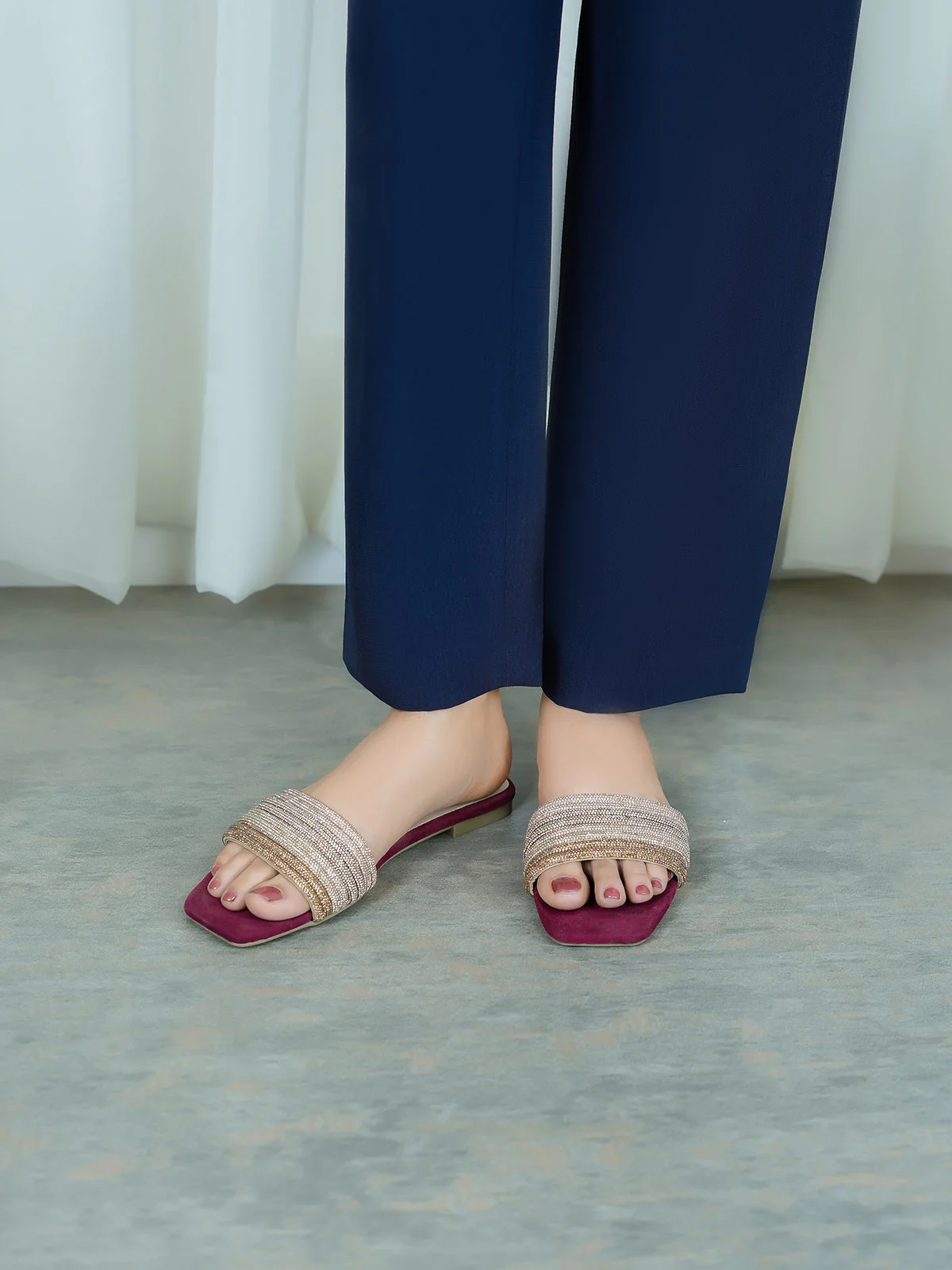 Womens "GLIDER" Flat Summer Slippers - Image 6