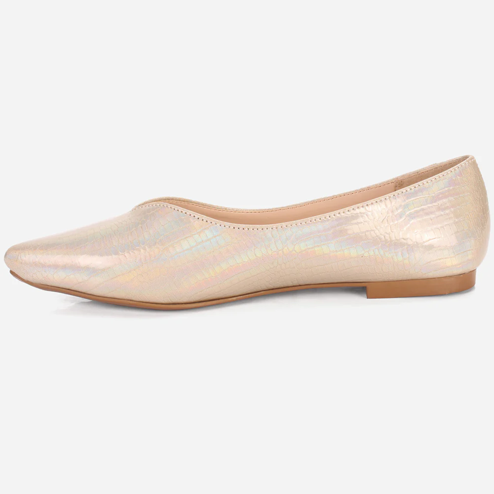 Women's "GLIZ" Pointed Toe Decorated Flat Pumps - Image 3