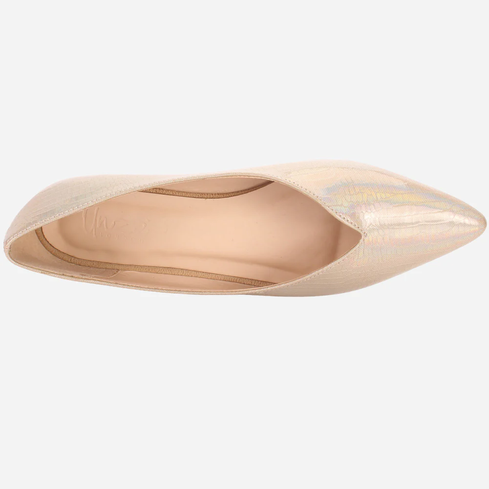 Women's "GLIZ" Pointed Toe Decorated Flat Pumps - Image 4
