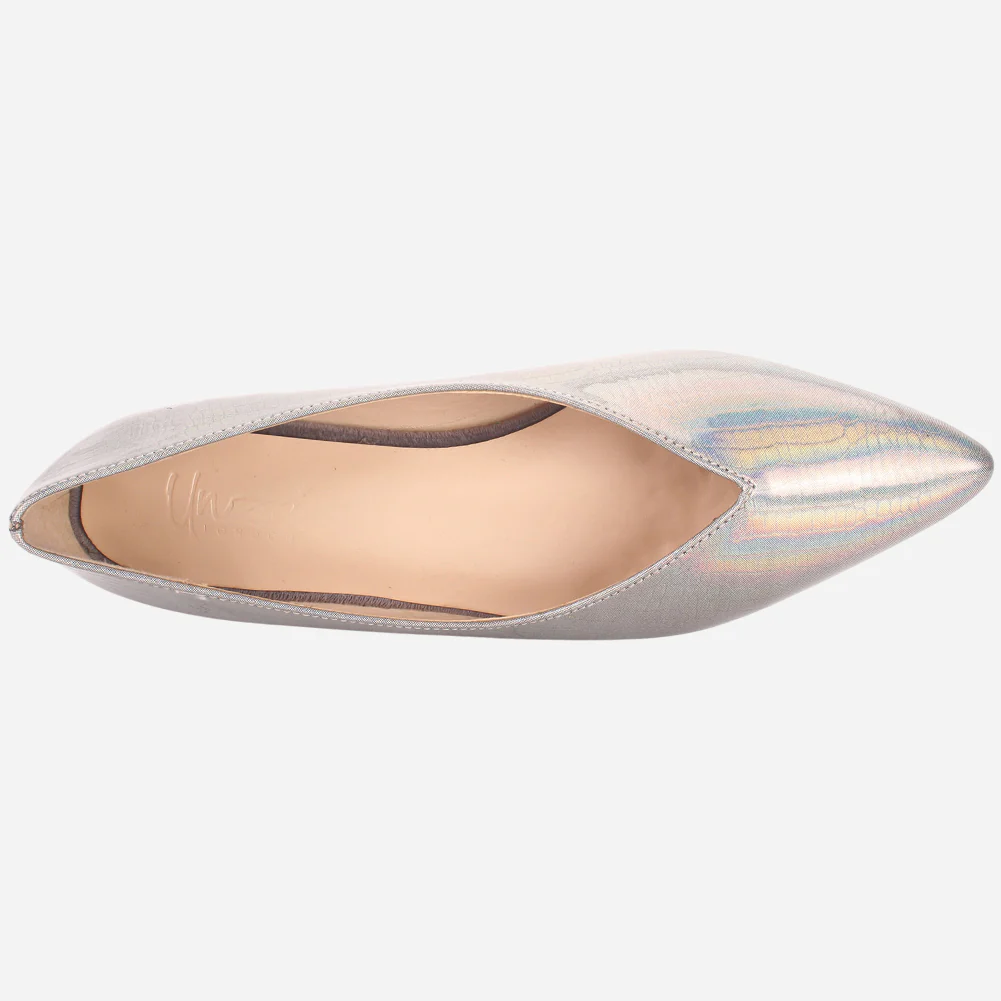 Women's "GLIZ" Pointed Toe Decorated Flat Pumps - Image 4