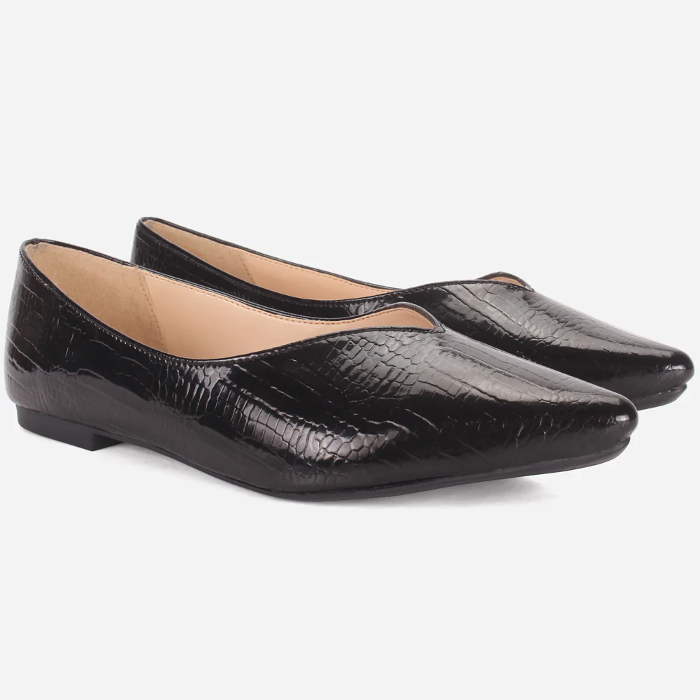 Women's "GLIZ" Pointed Toe Decorated Flat Pumps - Image 2