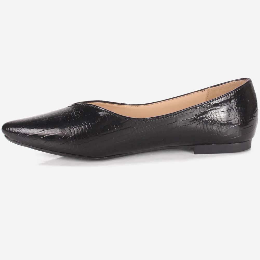 Women's "GLIZ" Pointed Toe Decorated Flat Pumps - Image 3