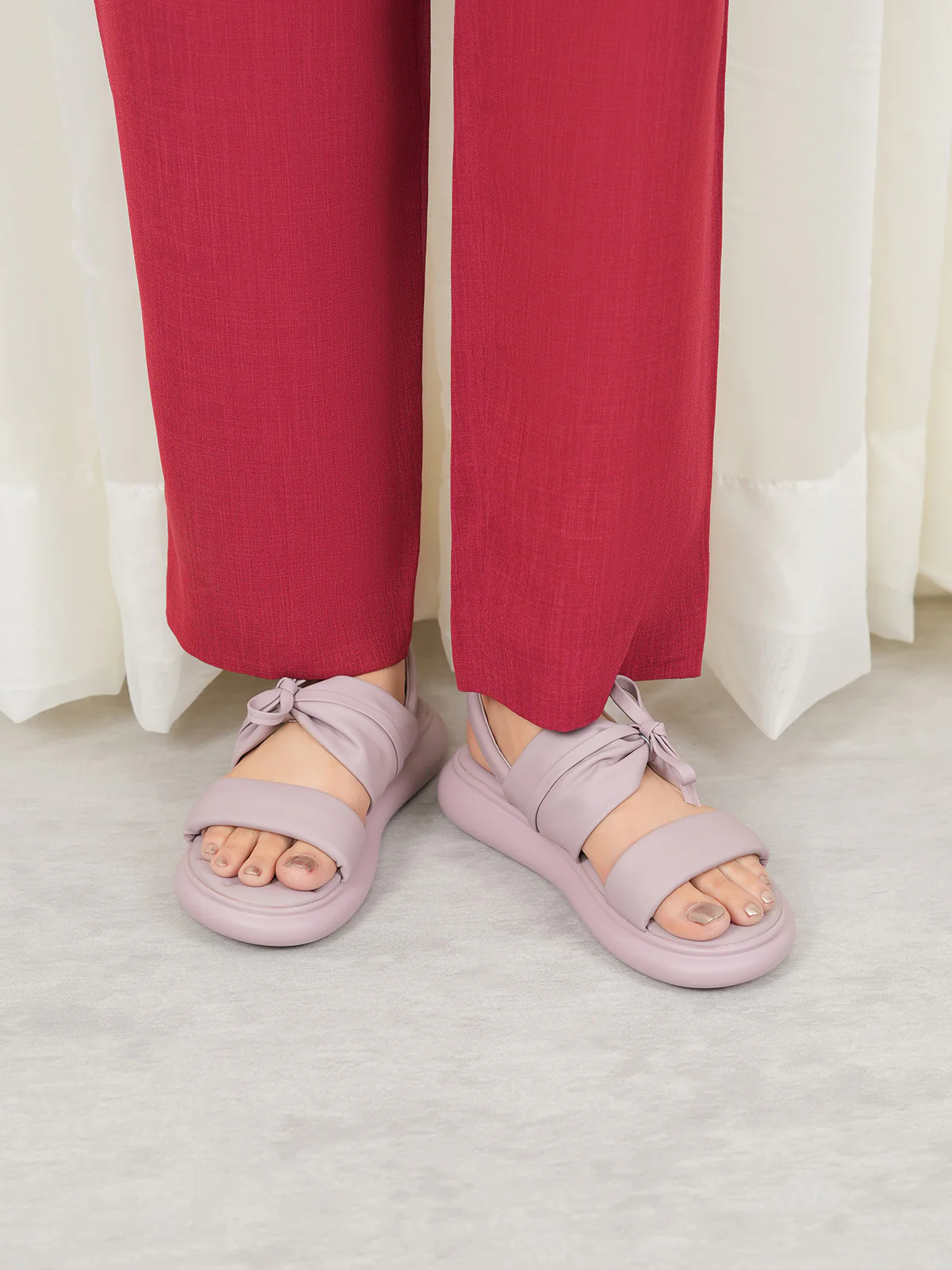 Womens "GREYY" Bow Accented Sandals - Image 6