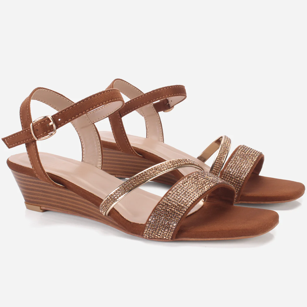Womens "GUANA" Wedge Heel Sandals - Image 2
