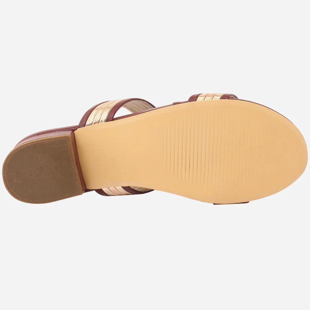 Womens "HADIA" Stylish Block Heeled Slip-On Shoes - Image 5