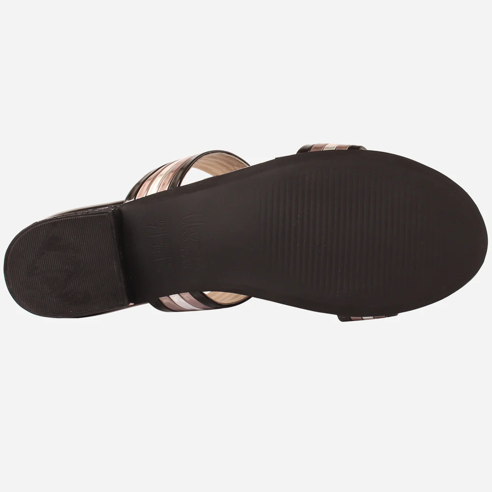 Womens "HADIA" Stylish Block Heeled Slip-On Shoes - Image 5