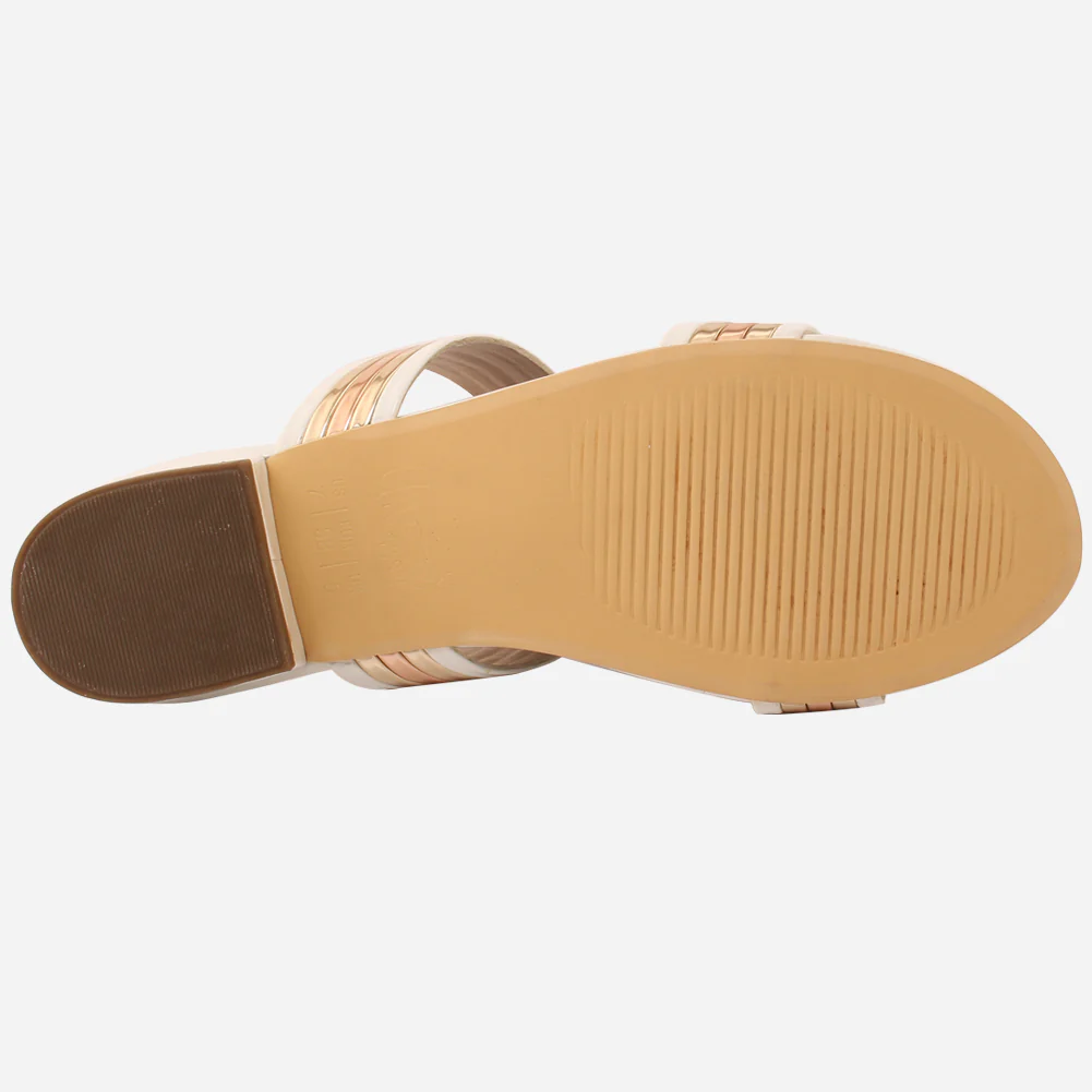 Womens "HADIA" Stylish Block Heeled Slip-On Shoes - Image 5