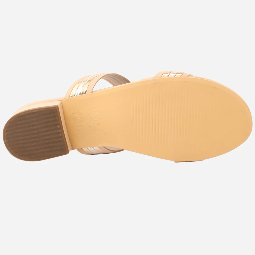 Womens "HADIA" Stylish Block Heeled Slip-On Shoes - Image 5