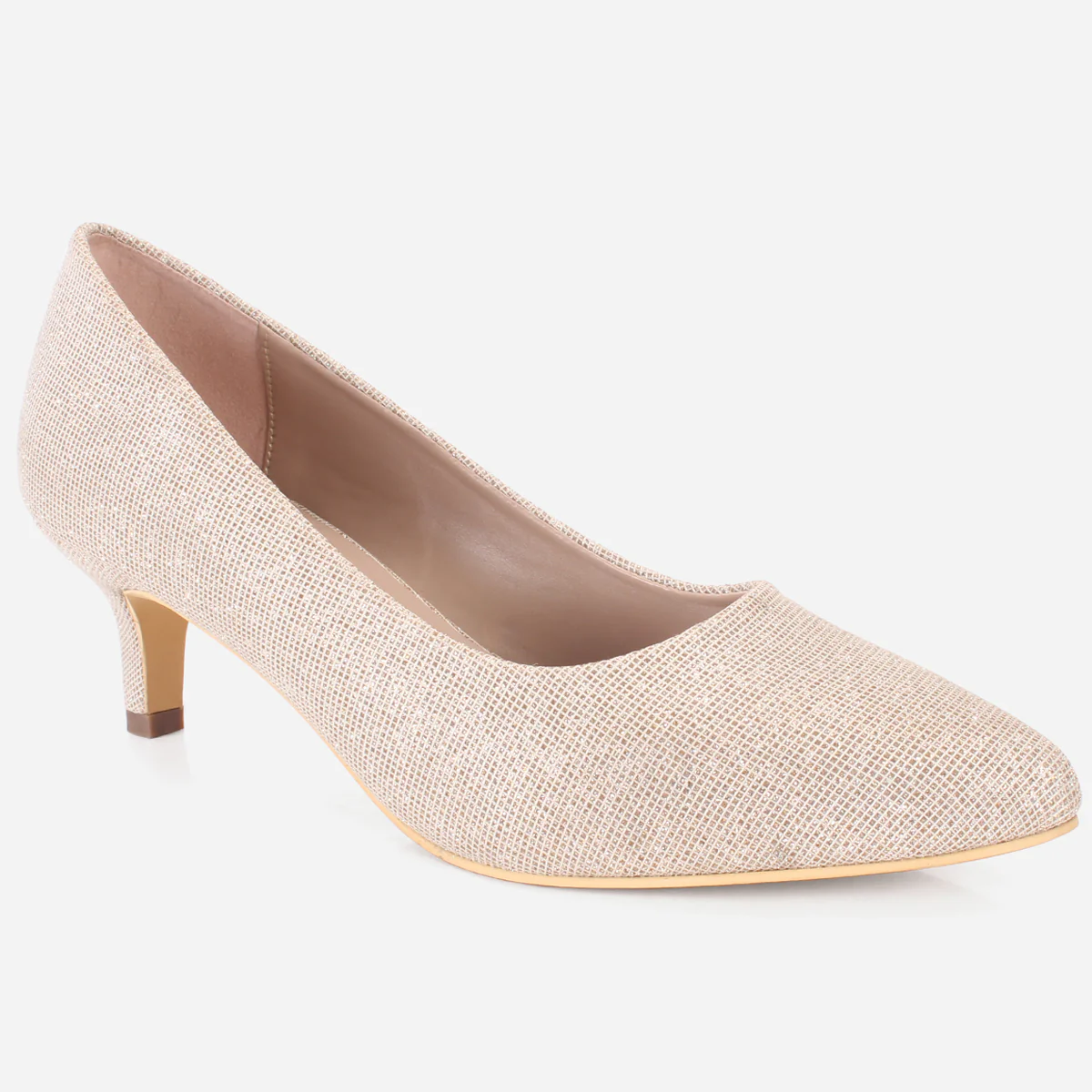 Womens "HARUKO" Almond Toe Glitter Court Shoes