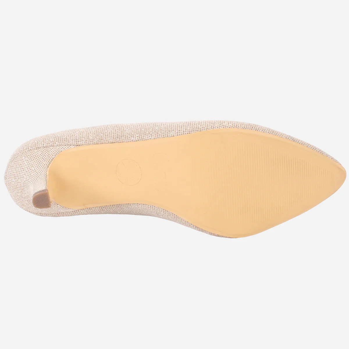 Womens "HARUKO" Almond Toe Glitter Court Shoes - Image 5