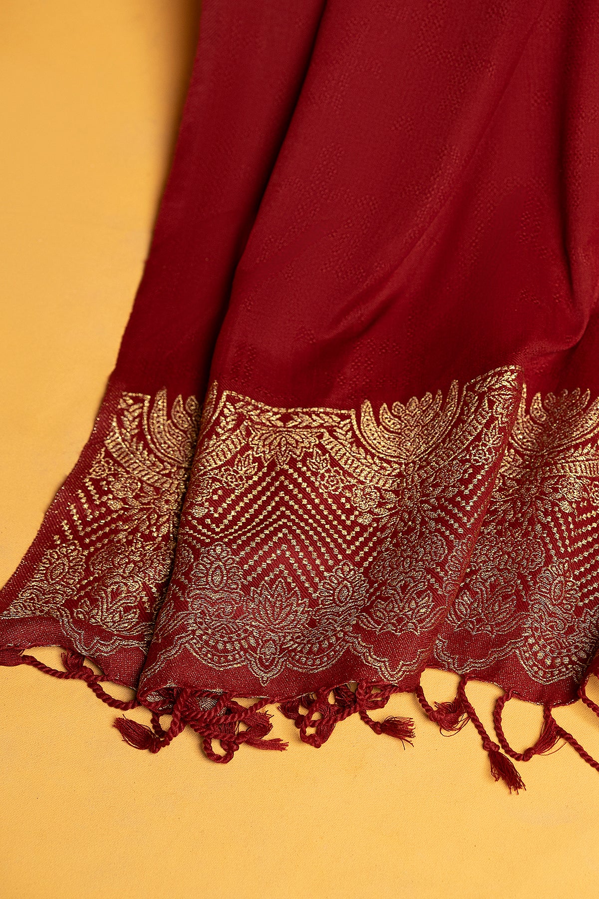 Womens "HATTIE" Acrylic Embroidered Shawl - Image 2