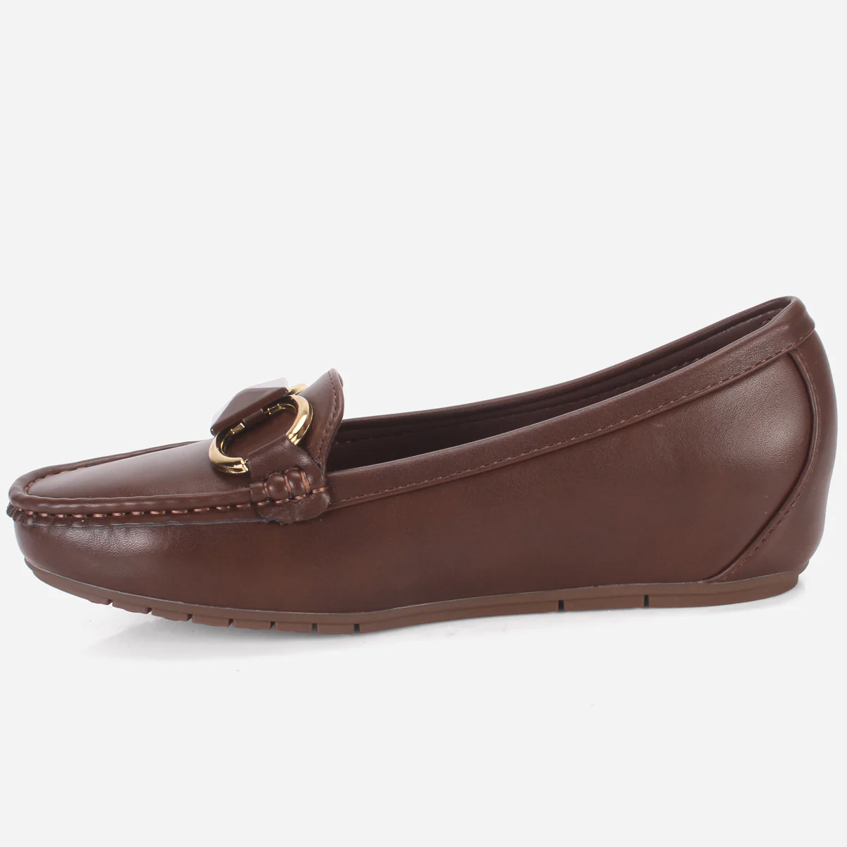 Womens "HERMEIN" Low Wedge Moccasins - Image 3