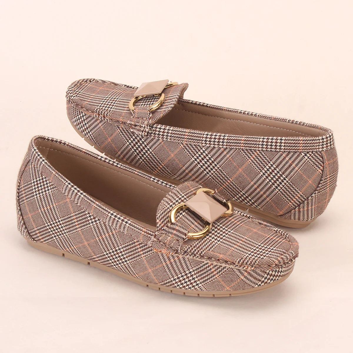 Womens "HERMEIN" Low Wedge Moccasins - Image 6
