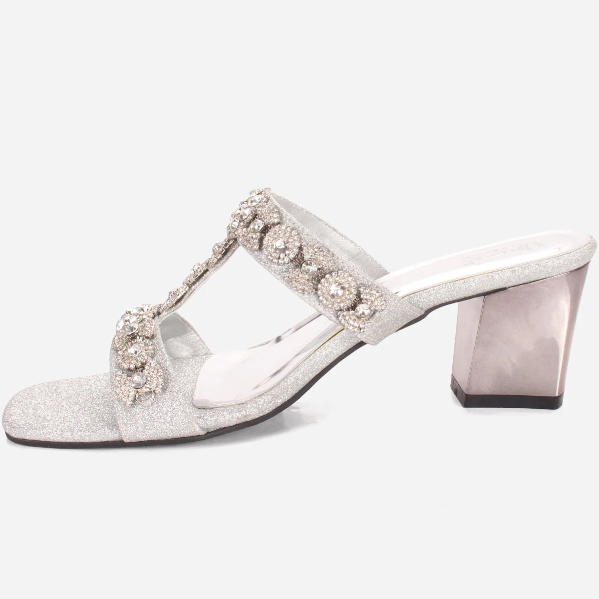 Women's "HIRAX" Decorated Block Heel Slide in Sandals - Image 4