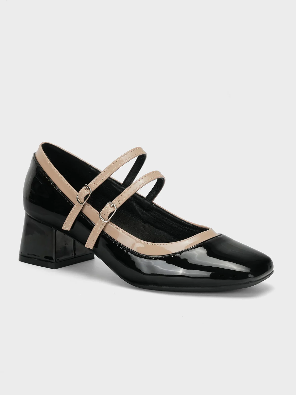 Women's "HOTEP" Dual Strap Block Heel Courts