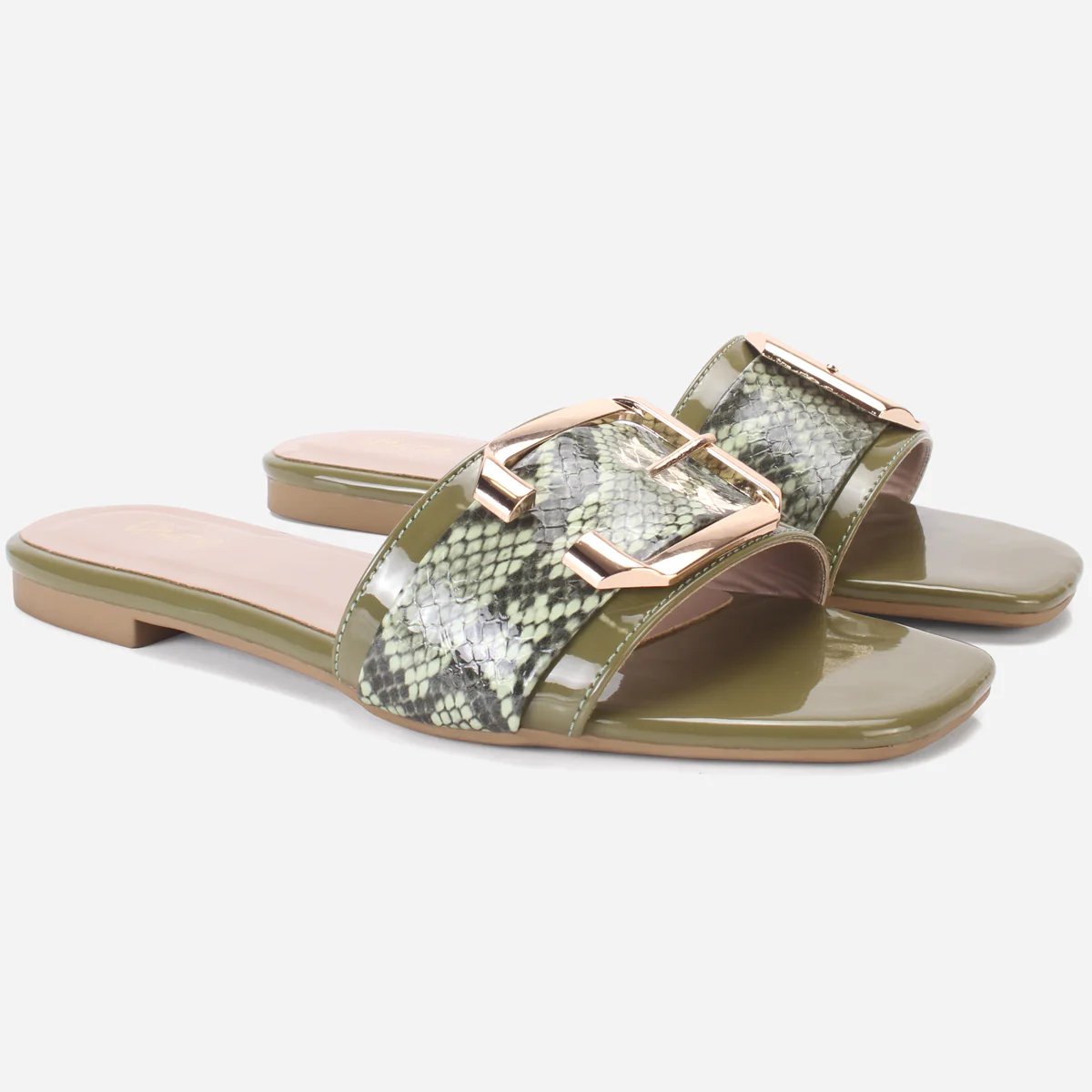 Womens "HUANA" Buckled Summer Slippers - Image 2
