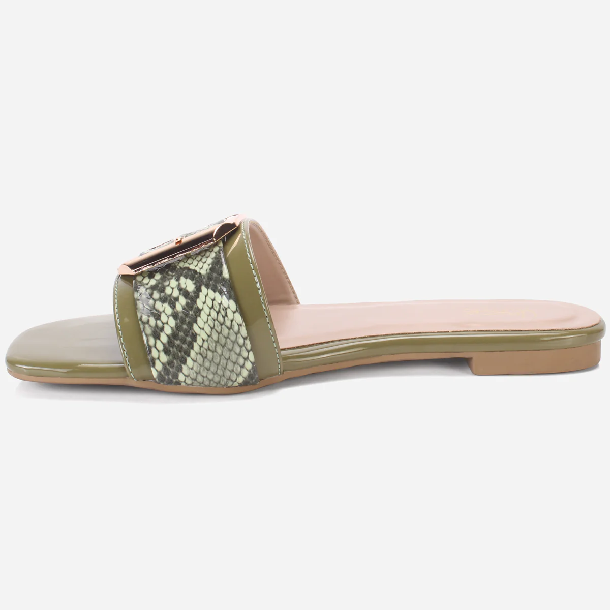 Womens "HUANA" Buckled Summer Slippers - Image 3