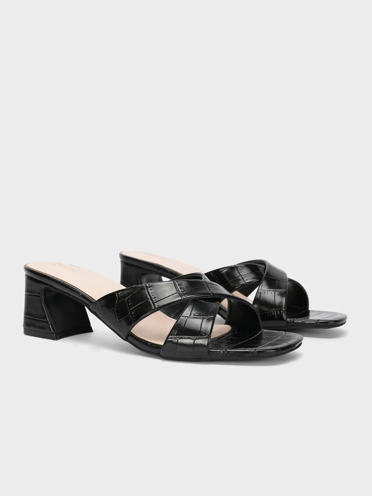 Womens "HYPNOS" Crossover Heel Sandals - Image 2