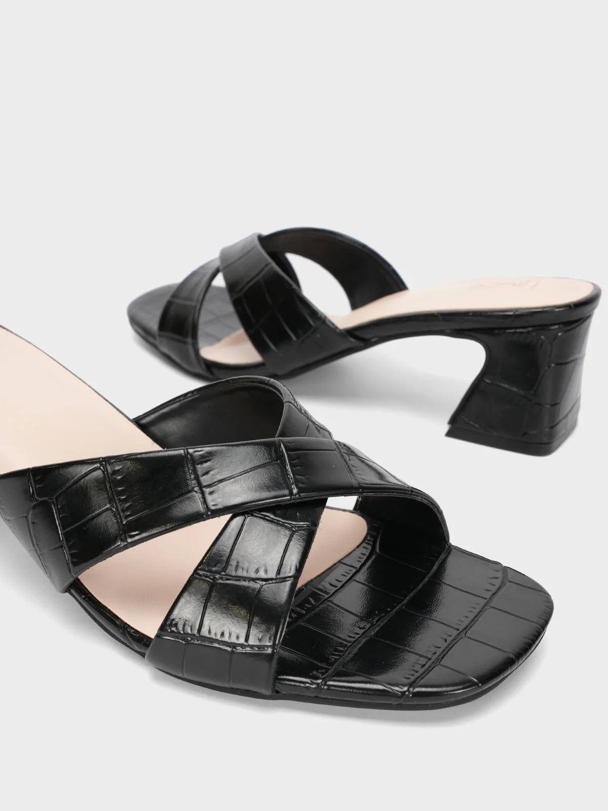 Womens "HYPNOS" Crossover Heel Sandals - Image 4