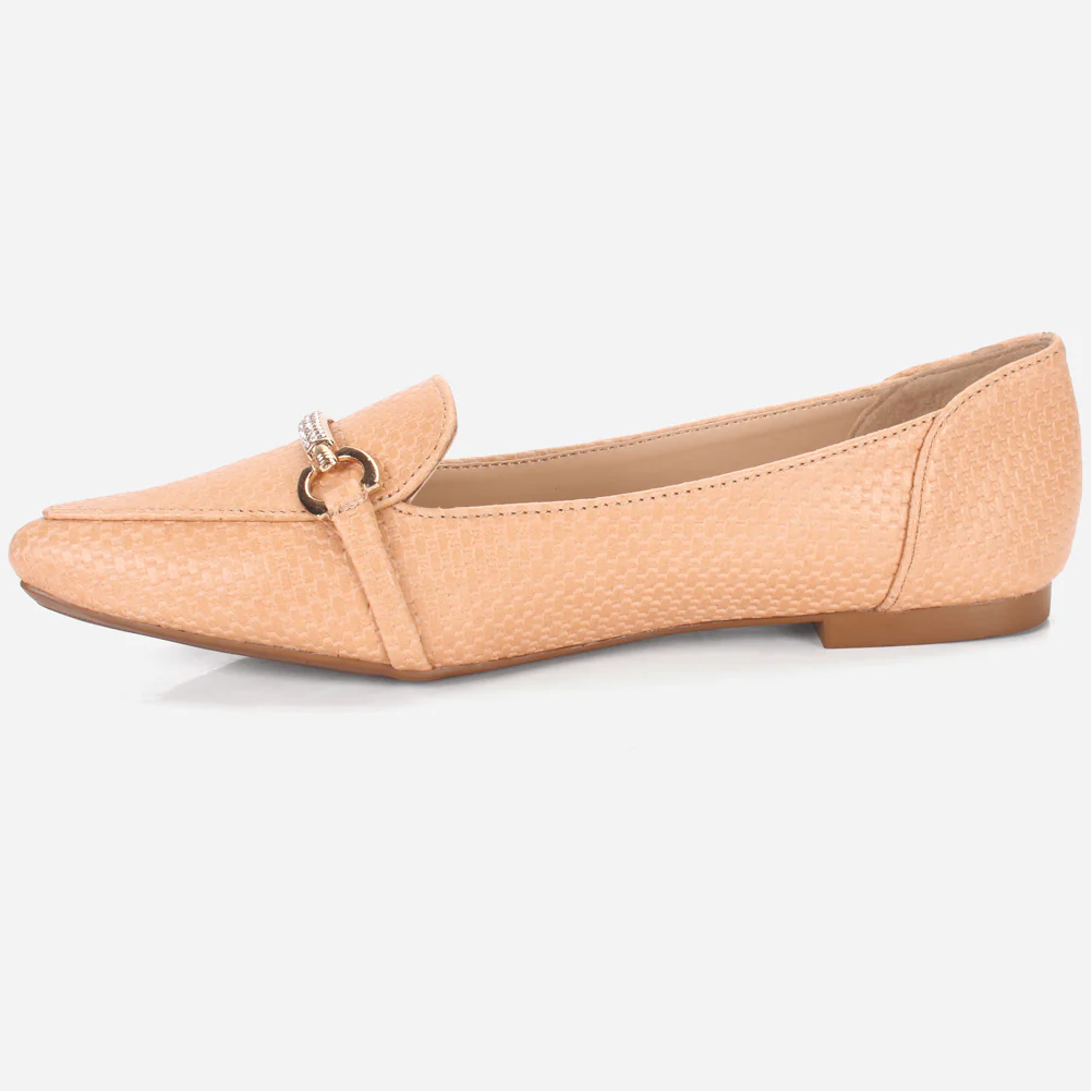 Women's "IRA" Pointed Toe Slip On Flat Pumps - Image 3