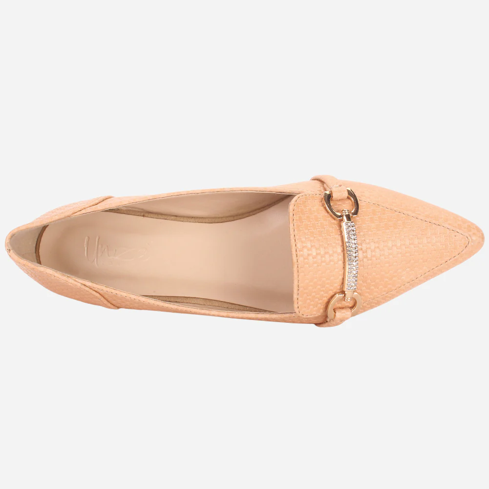 Women's "IRA" Pointed Toe Slip On Flat Pumps - Image 4
