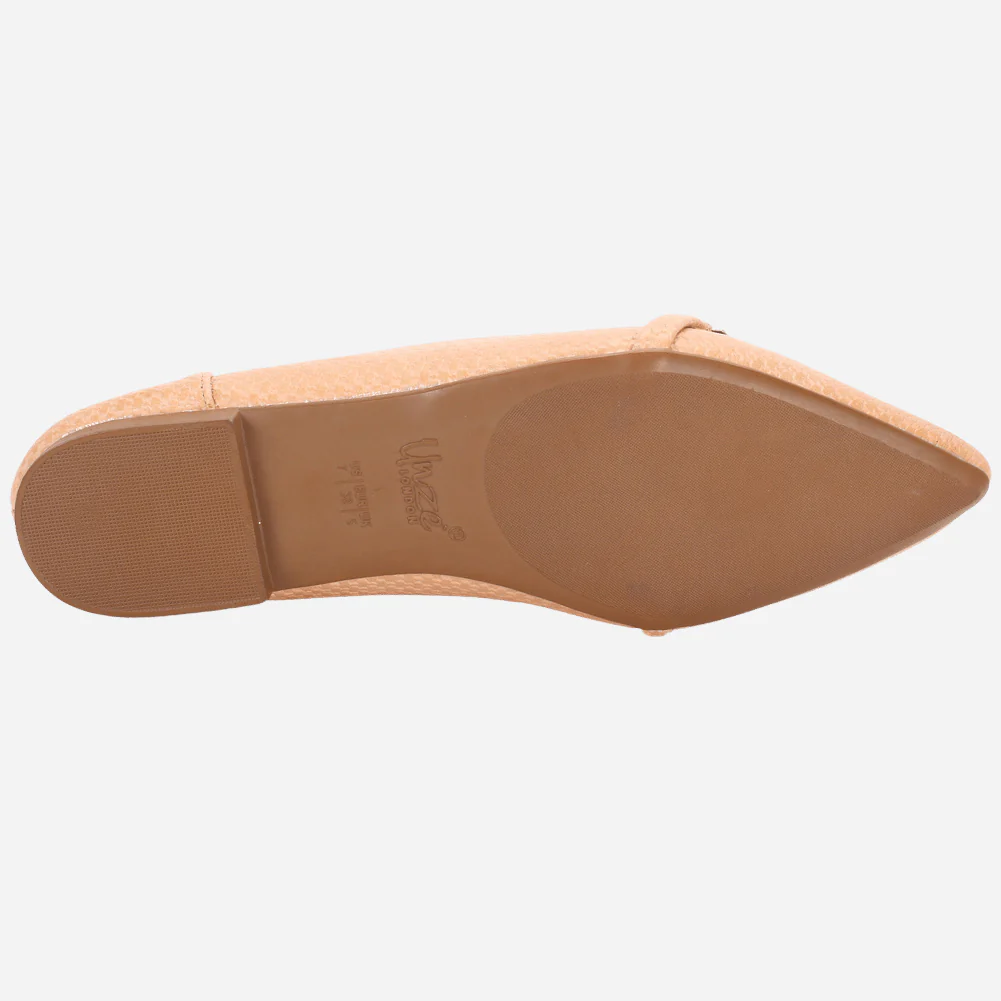 Women's "IRA" Pointed Toe Slip On Flat Pumps - Image 5