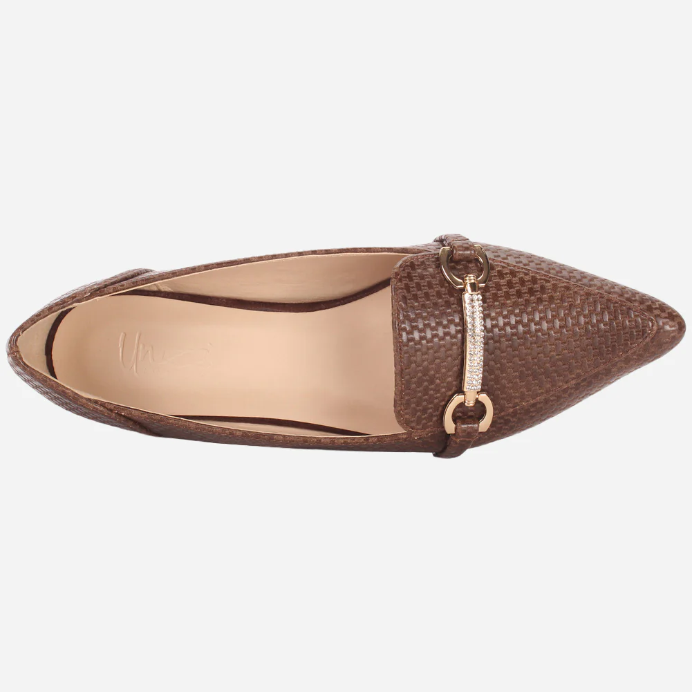 Women's "IRA" Pointed Toe Slip On Flat Pumps - Image 4