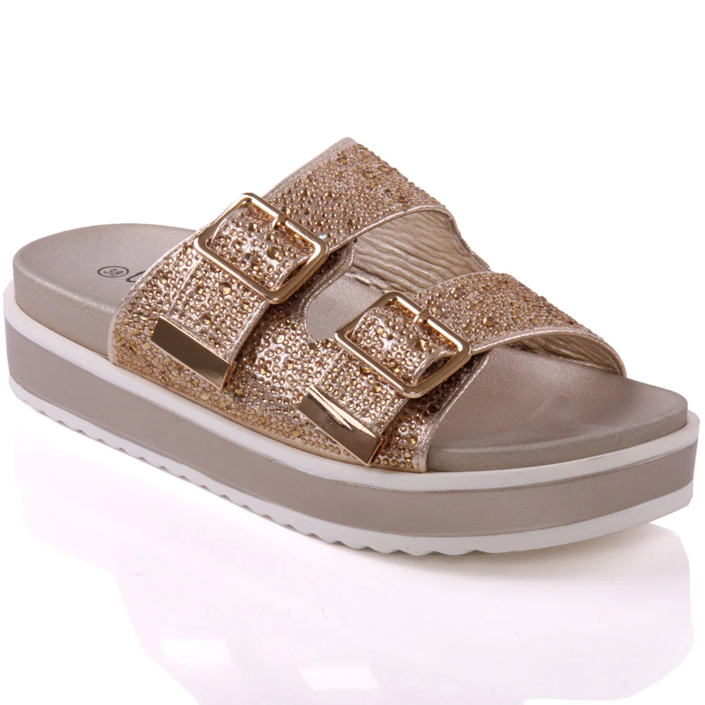Womens ‘Irana’ Shimmery Summer Slippers