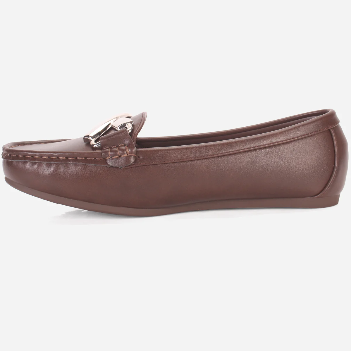 Womens "JAVIER" Flat Comfy Slide In Moccasins - Image 3