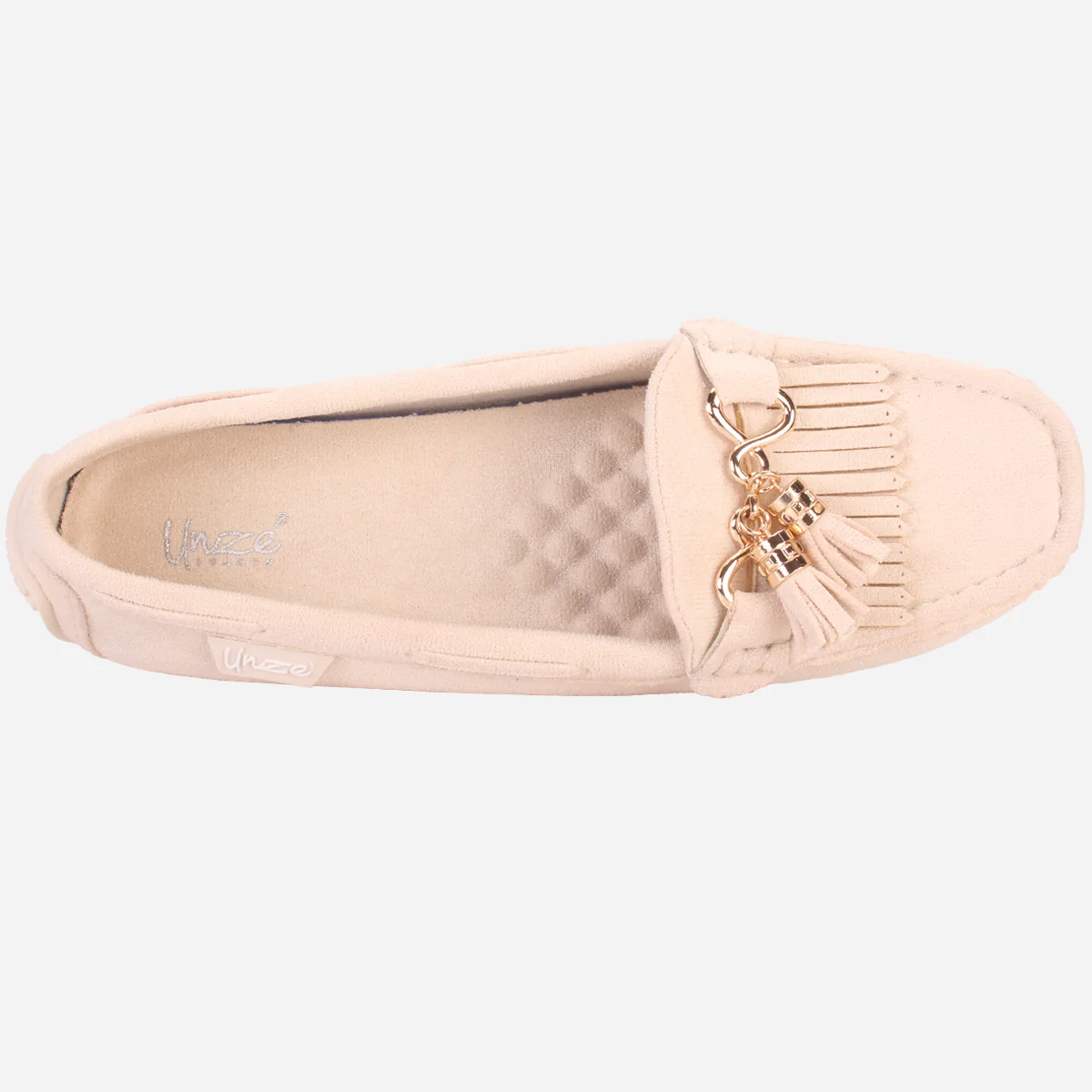 Womens "ISSA" Flat Comfy Slide In Moccasins - Image 4