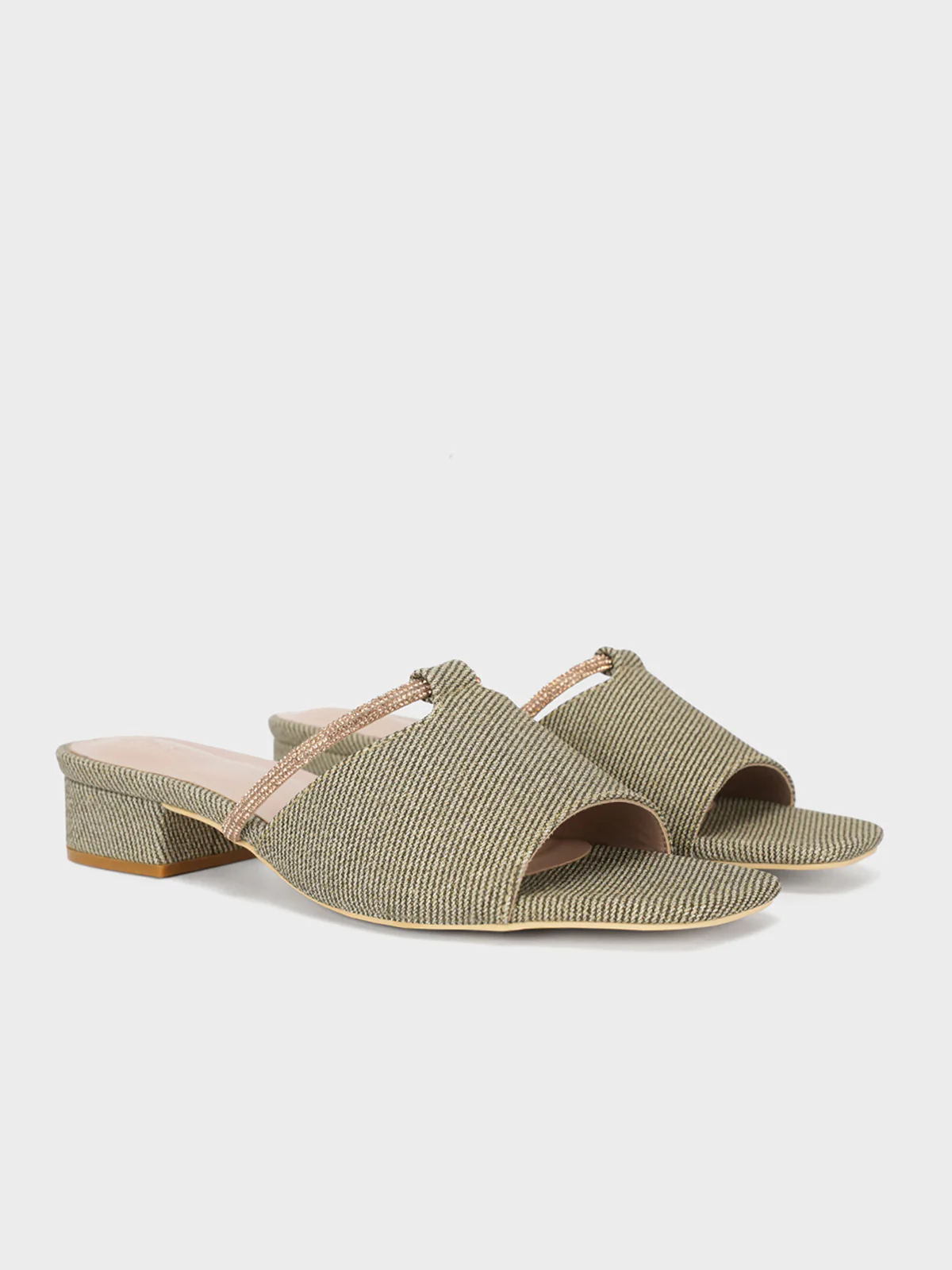 Womens "ITALIA" Stylish Block Heel Slipper - Image 2