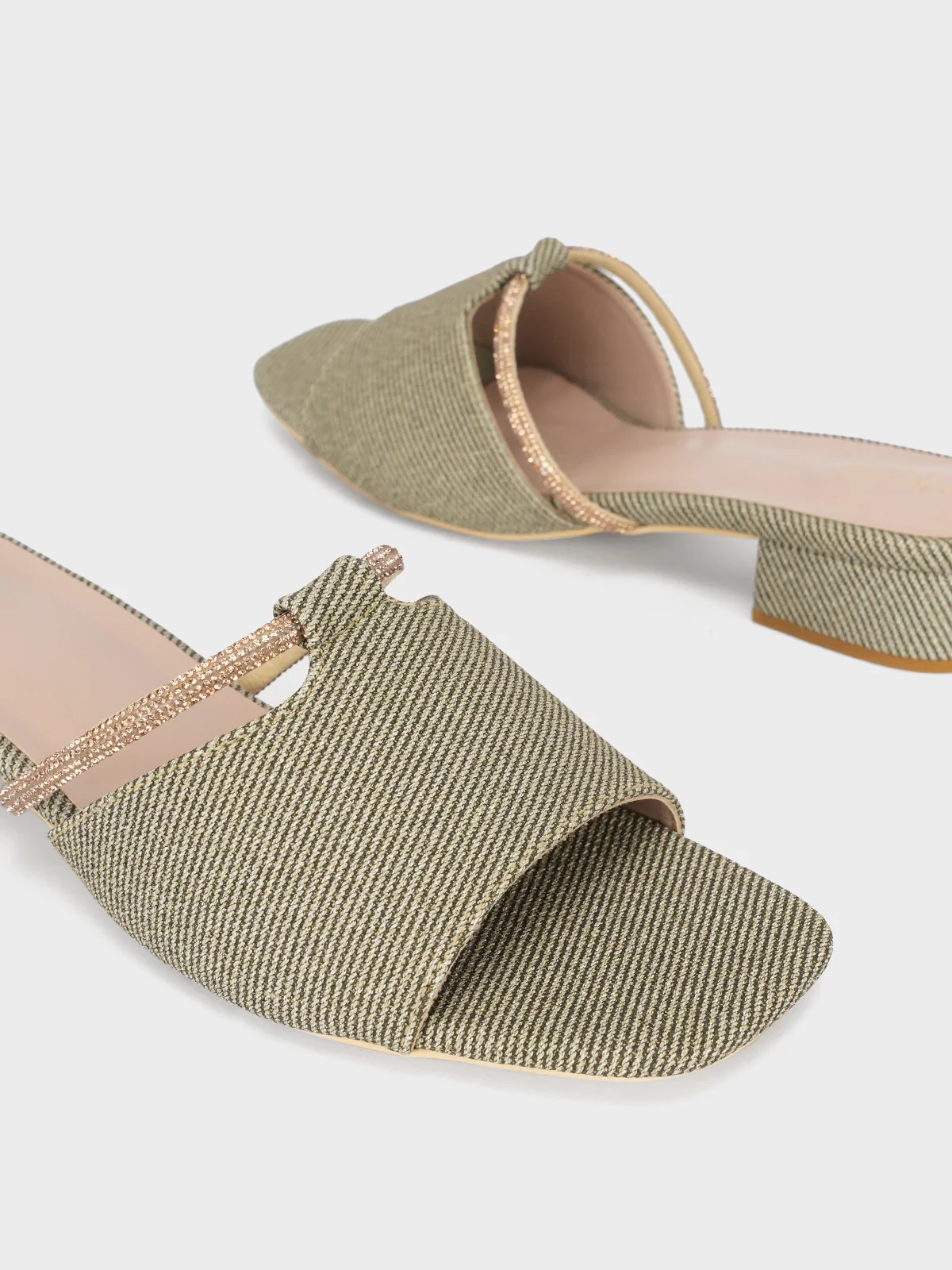Womens "ITALIA" Stylish Block Heel Slipper - Image 4