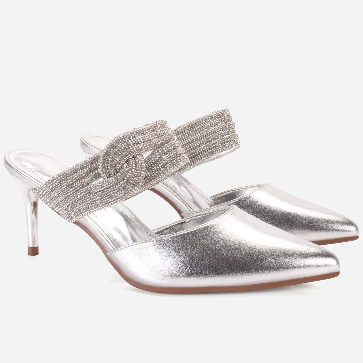 Womens "JANVOY" Embellished Pointed Toe Sandals - Image 2