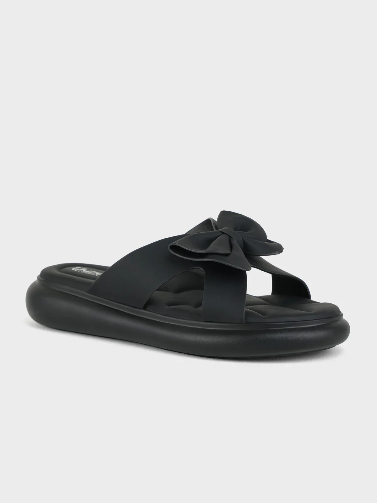 Womens "JAYDE" Bow Accented Slippers - Image 2