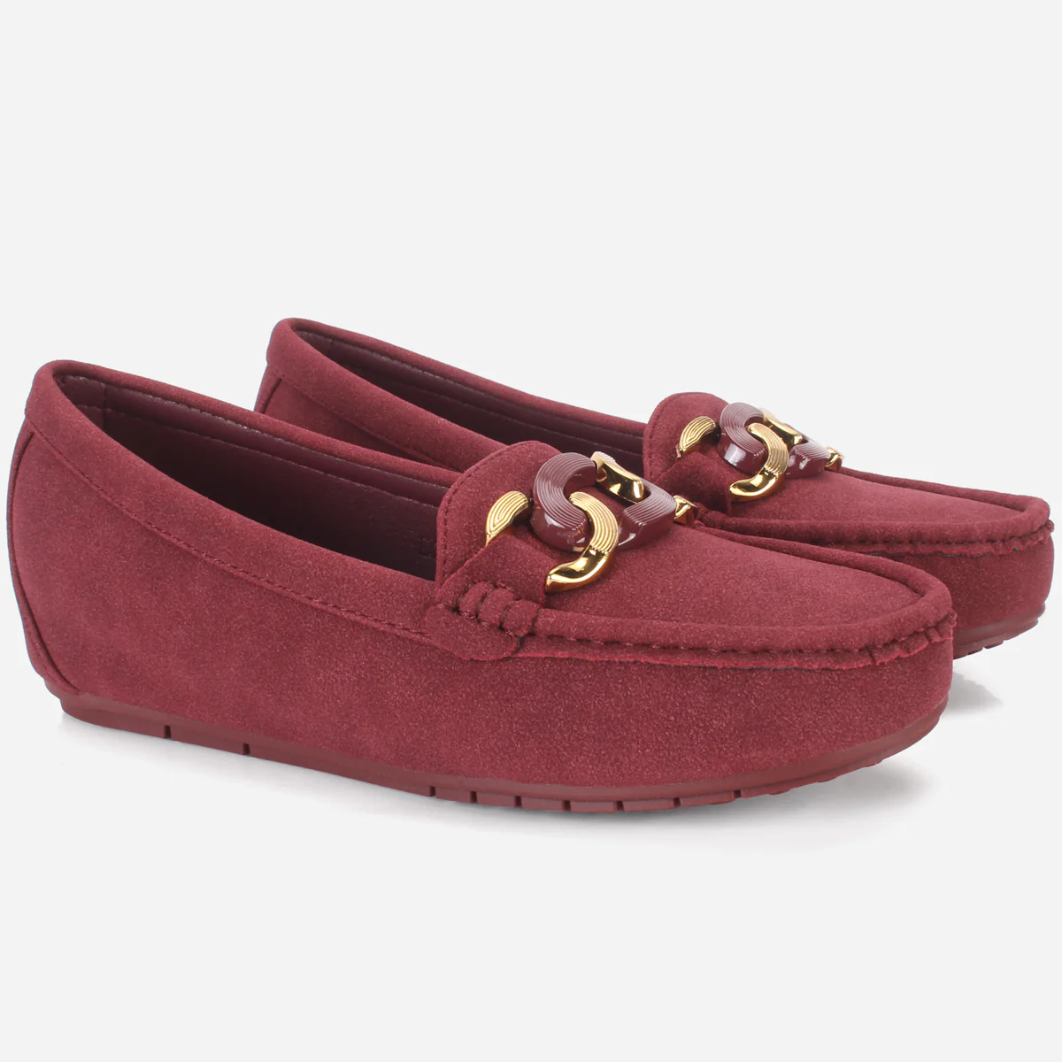 Womens "KADENCE" Low Wedge Moccasins - Image 2