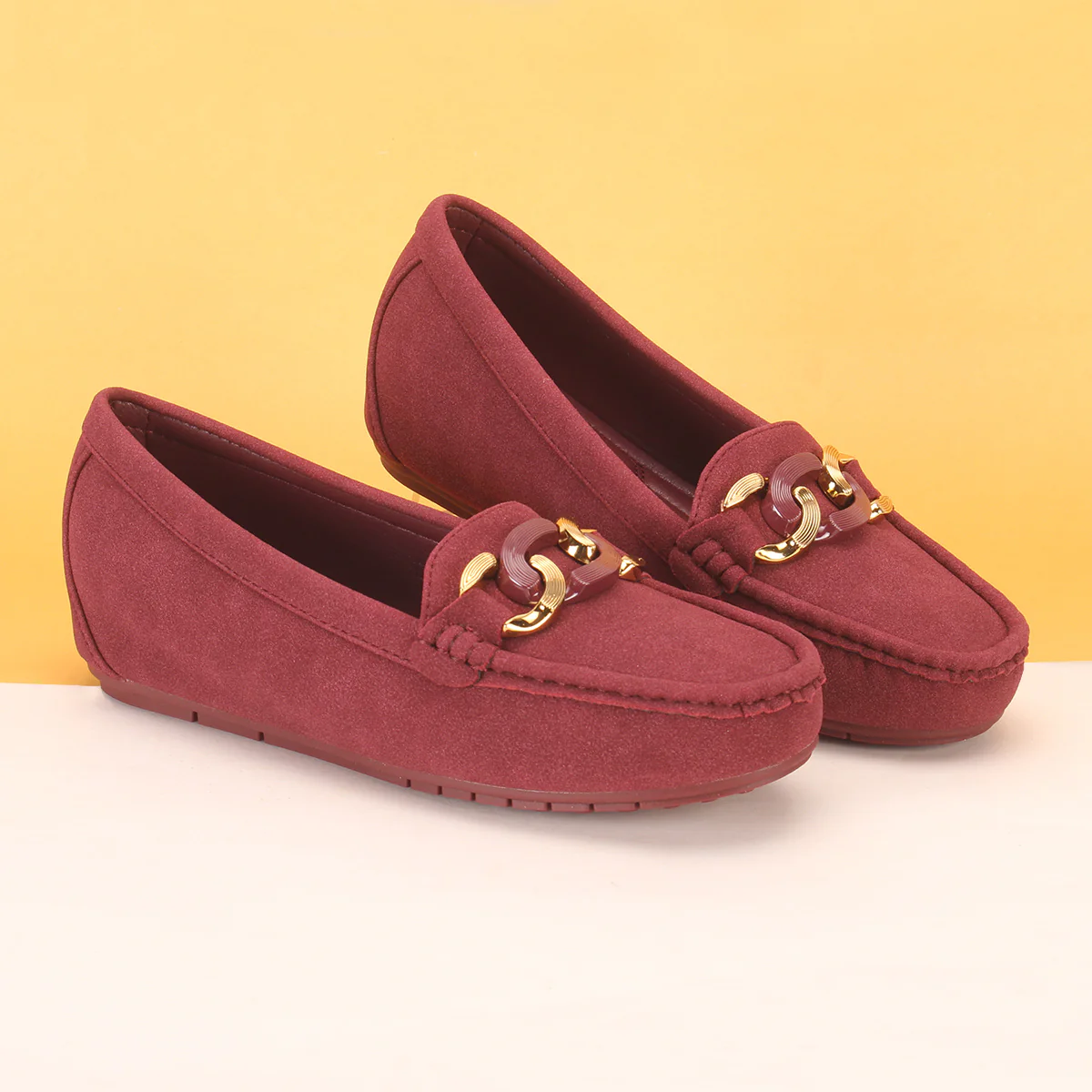 Womens "KADENCE" Low Wedge Moccasins - Image 6
