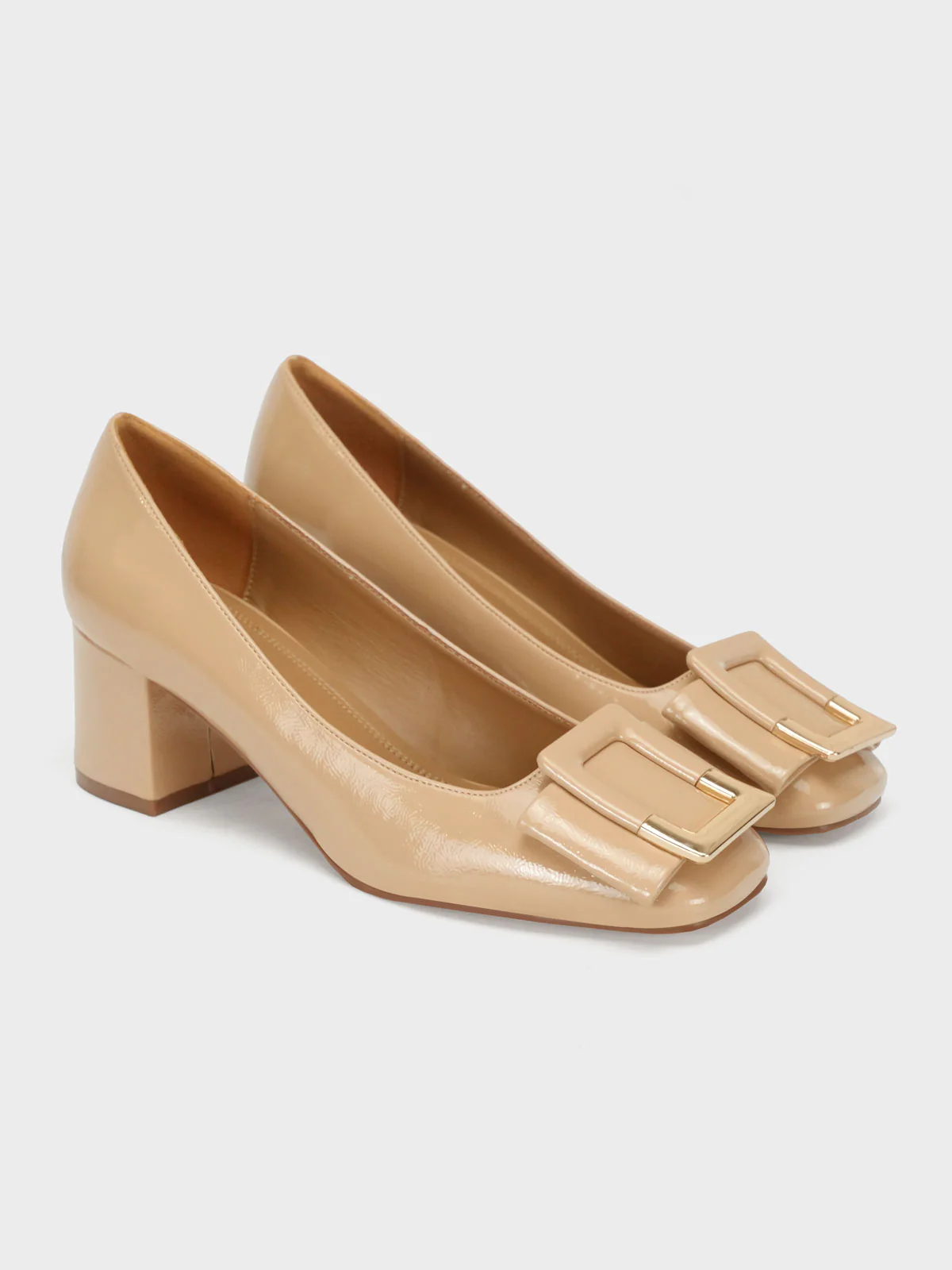 Womens "KAIRO" Chunky Heel Pointy Toe Courts - Image 4