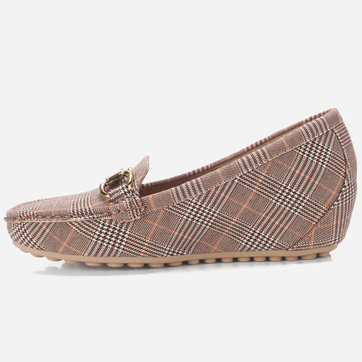 Womens "KANAAN" High Wedge Comfy Moccasin - Image 3