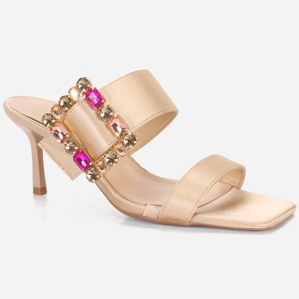 Women's "KARLY" Satin Buckled Sandals