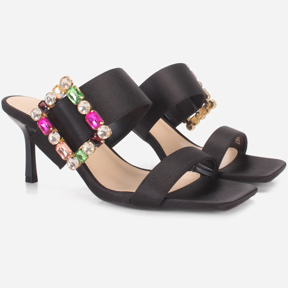 Women's "KARLY" Satin Buckled Sandals - Image 2