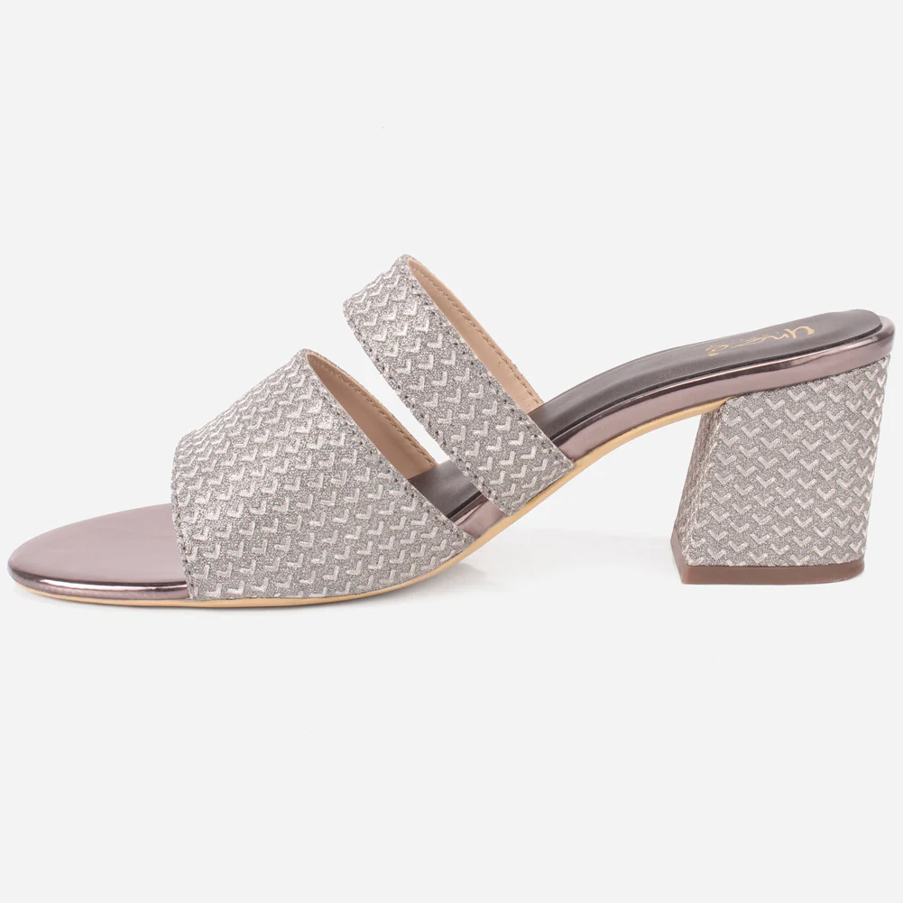 Womens "KENEDY" Shimmery Slip Ons Summer Sandals - Image 3